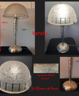 Hettier-Vincent : Paire de lampes de table