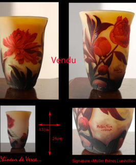 Muller : Vase aux Pivoines
