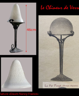Daum et Henry Fournet : Lampe de table